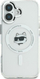 Futrollë Karl Lagerfeld KLHMP16LHLSCHH, për iPhone 16 Pro 6.3", MagSafe, e bardhë