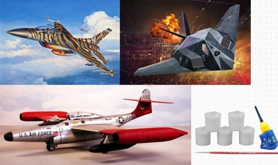 Set model avionësh Revell US Air Force 75 vjetori, koleksion për montim, shumëngjyrësh