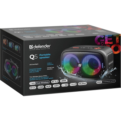 Altoparlant Defender 65305, stereo, kompakt, i zi