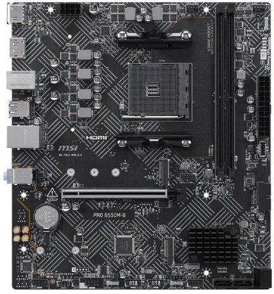 Pllakë amë MSI PRO B550M-B, B550, AM4, mATX, e zezë