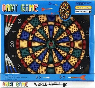 Loja me darts Adar, 34x31x2.5cm, plastikë, shumëngjyrëshe