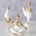 Figurë dekorative Boltze Home Yoga Woman, 22 x 9 x 14 cm, bezhë e bardhë