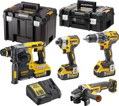 Set veglash pa kabëll DeWALT DCK422P3T QW, 18V, me bateri, verdhë