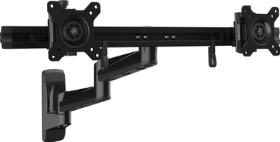 Krah muri për monitorë StarTech.com ARMDUALWALL, për 2x 24", VESA, i zi