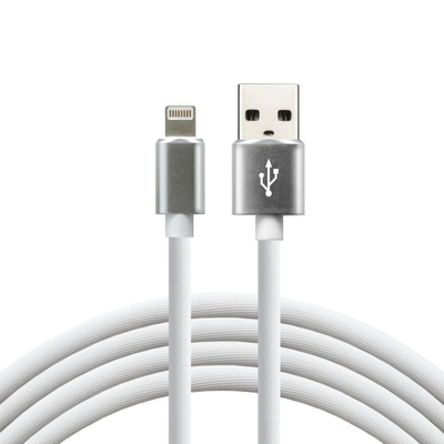 Kabllo USB EverActive CBS-1IW, USB-A në Lightning, 1 m, e bardhë