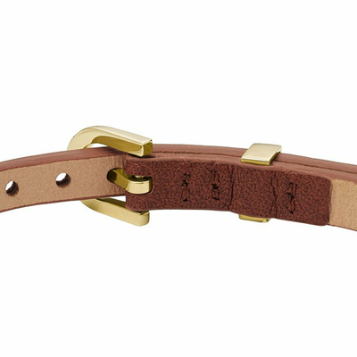 Byzylyk për femra Fossil JF04370710, 22cm, i artë/kafe
