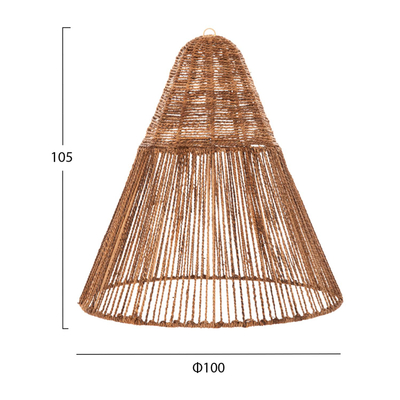 Llambë e varur tavani me fibra banane të thara 100x100-105cm (HM4034), kaftë
