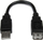 Kabllo StarTech, USB-A (M) - USB-A (F), 0.15m, e zezë