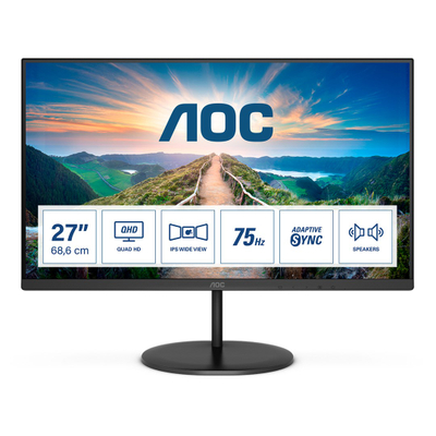 Монитор AOC Q27V4EA, 27\", QHD 2560x1440, IPS, црн