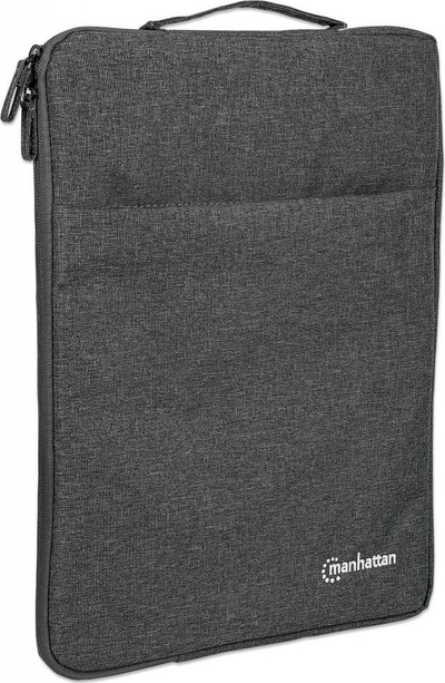 Çantë mbrojtëse për laptop Manhattan Seattle 15.6", xhep me zinxhir, gri