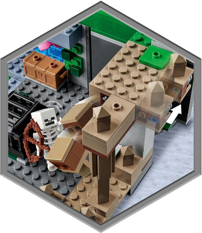 Set LEGO® Minecraft 21189 Skeleton Cave, 364 pjesë