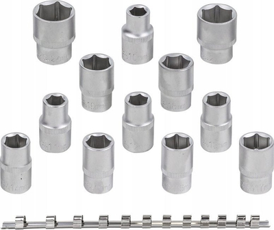 Set çelësa tubi Rockforce RF-4121-5, 12 cope, 1/2", 6-kendor