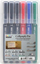 Set stilolapsash kaligrafik Marvy Calligraphy Fineliner, 3 trashësi, 6 ngjyra
