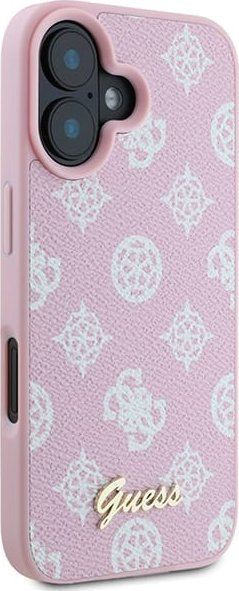 Kllëf telefoni Guess GUHMP16MPGPYSP Peony Script për iPhone 16 Plus 6.7", me MagSafe, rozë