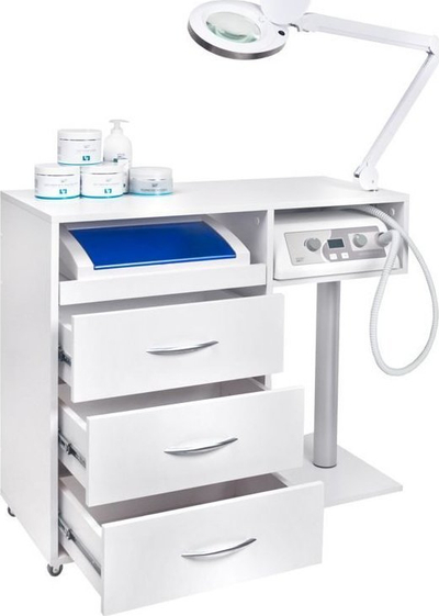 Njësi podiatrie Activeshop Y-300 Set Max, profesionale, për pedikyr, e bardhë