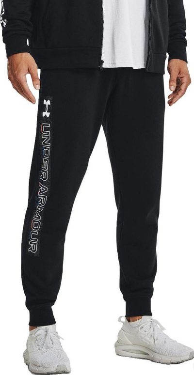 Pantallona sportive Under Armour UA Rival Fleece Graphic për burra, 2XL, të zeza