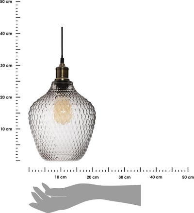 Llambë varëse Atmosphera Omaha, xham i tymosur, transparente, gri