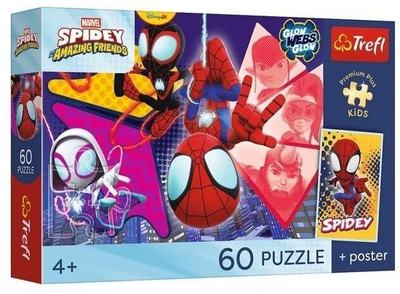 Puzzle Trefl Marvel Spidey and his Amazing Friends, 60 pjesë, me poster, shumëngjyrësh