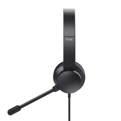 Слушалки Trust HS-260, со кабел, USB Type A, црни