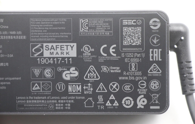 Adapter karikues Lenovo 5A10W86261, 65W, për laptop, i zi