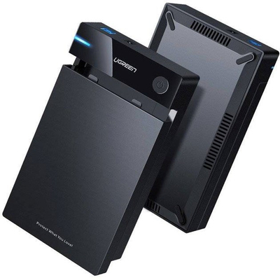 Kutí eksterne për hard disk Ugreen, 2.5"/3.5", USB 3.0, e zezë