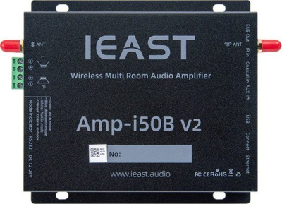 Amplifikator rrjeti iEAST AMP i50B V2, Hi Fi multiroom, Wi Fi edhe Bluetooth, i bardhë