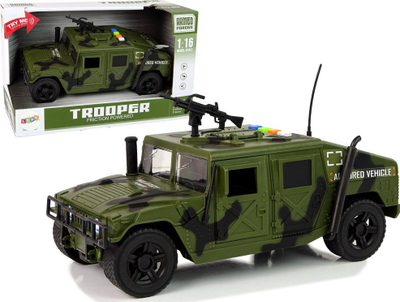 Makina lodër ushtarake Leantoys Military Vehicle, me fërkim, kamuflazh e errët