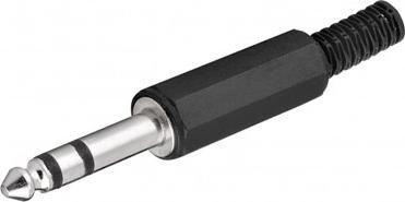 Konektor audio stereo 6.3 mm, mashkull, metalik