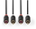 Kabllo audio Nedis, stereo 2x RCA mashkull në 2x RCA mashkull, 1m, antracit