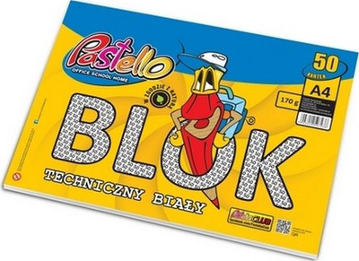 Bllok teknik Pastello, A4, 50 fletë 170g, i bardhë