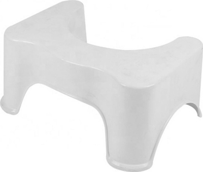 Stol ergonomik për WC, plastikë e fortë, për të rritur dhe kalamaj, i bardhë