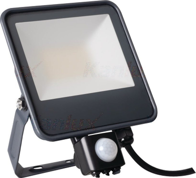Reflektor LED IQ-LED 30W, 3450 lm, IP44, me sensor lëvizjeje, i zi