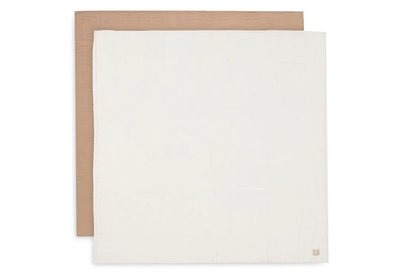 Mbulesa te holla muslin 115x115cm Biscuit/Ivory - 2 Pack