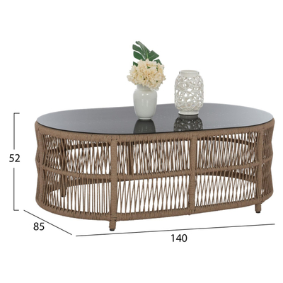 Set ngrënieje 7-pjesësh, Tavolinë finier arre + karrige kadife (HM10638)