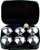 Set petanke MASTER, 6 topa çeliku 7.5 cm, çantë najloni, argjendtë