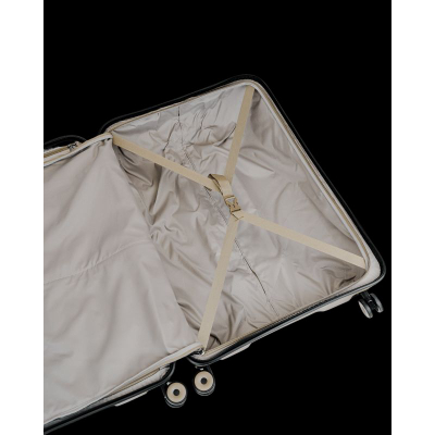 Valixhe SwissBags Echo 77cm, polipropilen, 4 rrota rrotulluese, champagne