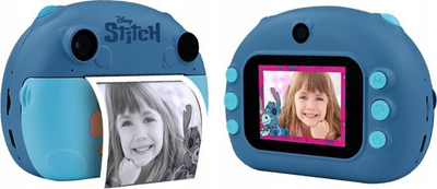 Kamerë instant Lisciani Disney Stitch, për selfie dhe video, 3 rrotulla për 180 foto, blu