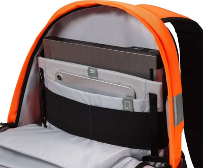 Çantë shpine DICOTA Hi-Vis Backpack, 25L, me shirita reflektues, portokalli