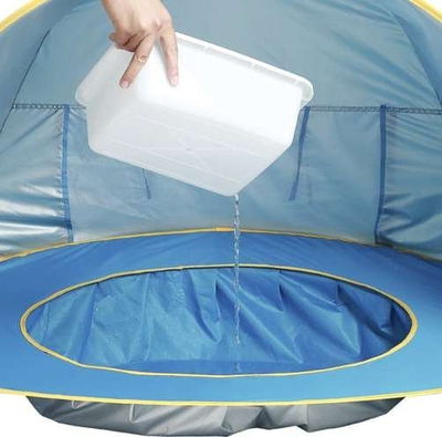 Çadër plazhi për bebe Beach Tent with Pool 21204, pop up, me mini pishinë, blu
