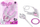 Set bizhuterish për princeshë Artyk Jewelry Set With Wand, me shkop magjik, për goca, argjend me rozë