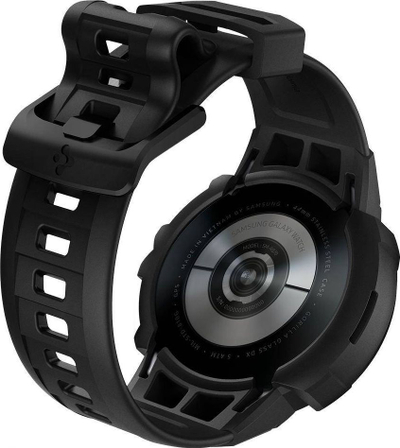 Mbrojtëse ore me rrip Spigen Rugged Armor Pro për Samsung Galaxy Watch 5 4 44mm, charcoal gray