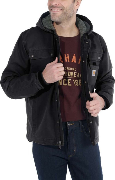 Xhaketë meshkuj Carhartt Washed Duck Bartlett, 2XL, me kapuç, e zezë