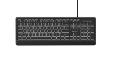 Тастатура Gembird KB UML 04, USB A+C, со осветлување, црна