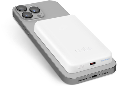 Power bank magnetike wireless 5000mAh, USB-C, e zezë