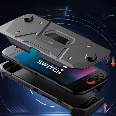 Mbrojtëse konsolje Tech-Protect Carbonox për Nintendo Switch 2, mbrojtje 360°, e zezë