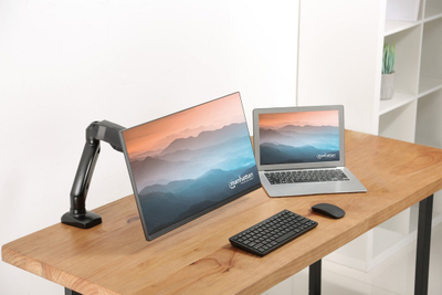Mbajtëse tavoline për monitor Manhattan 462495, 17"-32", me sustë gazi, e zezë