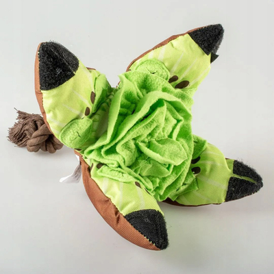 Lodër interaktive për qen Duvoplus Snack Toy Kiwi, material pelush dhe Oxford, kafe jeshile