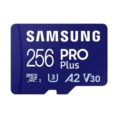 Kartë memorie Samsung PRO Plus, 256GB, microSDHC, me adapter