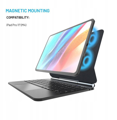Kuti me tastierë FIXED Typee për Apple iPad Pro 11" M4 2024, Sleep/Wake, e zezë