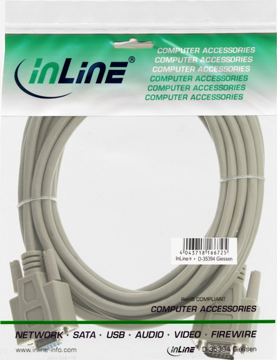 Kabllo VGA InLine 15 pin, 3m, bezhë